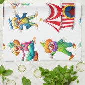 継ぎ目が無いピエロおよびサーカスのテント キッチンタオル (折り畳み)