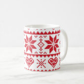 継ぎ目が無い冬パターンクリスマスのマグ コーヒーマグカップ (正面右)