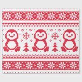 継ぎ目が無い冬パターンクリスマスの包装紙 ラッピングペーパー (フラット)