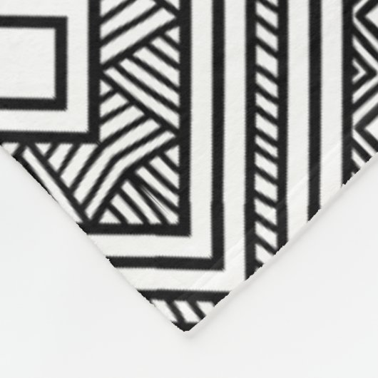 継ぎ目が無い民族パターン フリースブランケット (角)