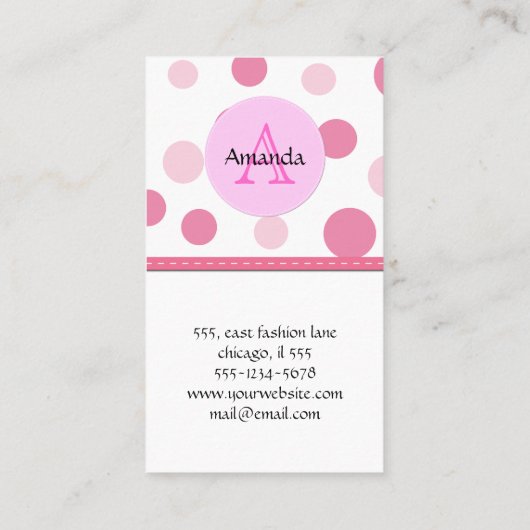 継ぎ目が無い点、点(点々のあるなパターン) -緑 名刺 (裏面)