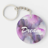 継ぎ目が無い立体派の紫色の抽象美術 キーホルダー (正面)