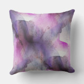 継ぎ目が無い立体派の紫色の抽象美術 クッション (裏面)