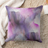 継ぎ目が無い立体派の紫色の抽象美術 クッション (ブランケット)