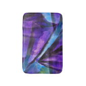 継ぎ目が無い立体派の紫色、青い抽象美術 バスマット (正面縦)