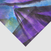 継ぎ目が無い立体派の紫色、青い抽象美術 薄葉紙 (詳細)