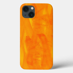 継ぎ目が無い背景の黄色の抽象芸術の水彩画 iPhone 13ケース
