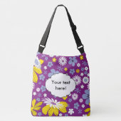 継ぎ目が無い花パターン クロスボディバッグ (正面)