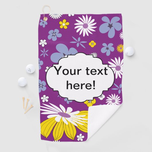 継ぎ目が無い花パターン ゴルフタオル (インサイチュ)