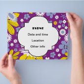 継ぎ目が無い花パターン チラシ (手)