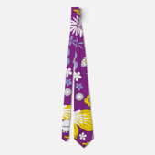 継ぎ目が無い花パターン ネクタイ (裏面)