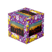 継ぎ目が無い花パターン フォトキューブ (裏面アングル)