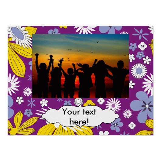 継ぎ目が無い花パターン ポスター (正面)