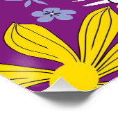 継ぎ目が無い花パターン ポスター (コーナー)