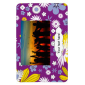 継ぎ目が無い花パターン マグネット (縦)