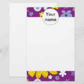 継ぎ目が無い花パターン 便箋 (正面/裏面)