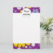 継ぎ目が無い花パターン 便箋 (スタンド正面)