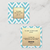 継ぎ目が無いGeometricPattern GoldSquareの名刺 スクエア名刺 (正面/裏面)