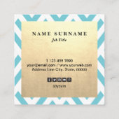 継ぎ目が無いGeometricPattern GoldSquareの名刺 スクエア名刺 (裏面)