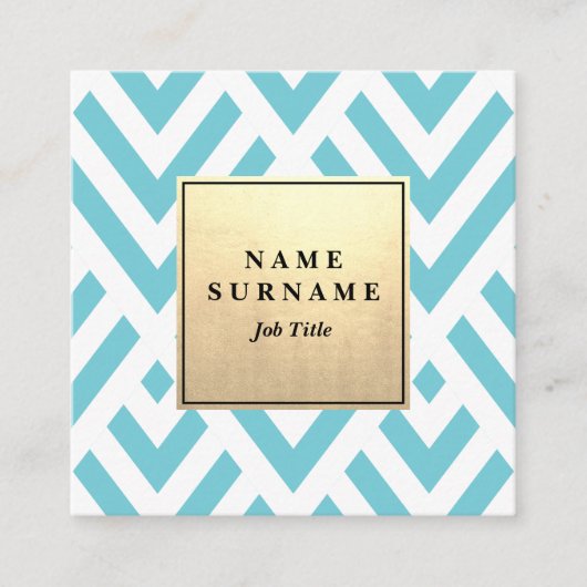継ぎ目が無いGeometricPattern GoldSquareの名刺 スクエア名刺 (正面)