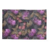 継ぎ目が無く暗いプラムは紫色の果実のさくらんぼpa実を結びます 枕カバー (裏面)