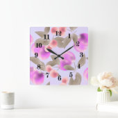 継ぎ目が無く軽いプラムは紫色の果実のさくらんぼp実を結びます スクエア壁時計 (ホーム)