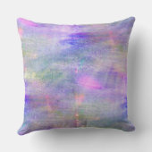 継ぎ目が無く青い、ピンクの背景の黄色の水彩画 クッション (裏面)