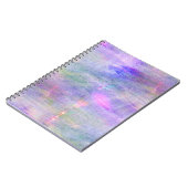 継ぎ目が無く青い、ピンクの背景の黄色の水彩画 ノートブック (左側)