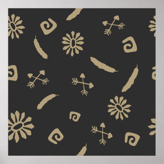 継ぎ目のないアメリカ人のパターン ポスター (正面)