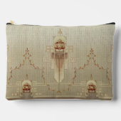 継ぎ目のないアールヌーボー幾何学模様 アクセサリーポーチ (正面)