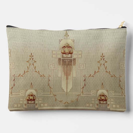 継ぎ目のないアールヌーボー幾何学模様 アクセサリーポーチ (裏面)