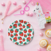 継ぎ目のないイチゴ柄の果実パーティー ペーパープレート (パーティー)