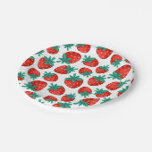 継ぎ目のないイチゴ柄の果実パーティー ペーパープレート (アングル)
