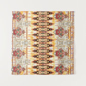 継ぎ目のないエスニックムガルの花柄 タペストリー (正面(横))