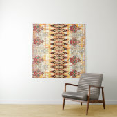 継ぎ目のないエスニックムガルの花柄 タペストリー (インサイチュ(横))