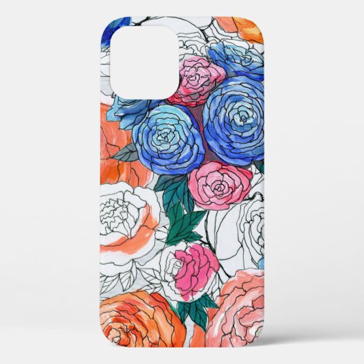 継ぎ目のないカラフルの花 Case-Mate iPhoneケース (裏面)