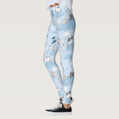 . .継ぎ目のないカワイイかわいいの猫たちが凧を作る レギンス (左)