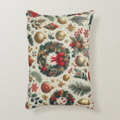 継ぎ目のないクリスマス装飾 アクセントクッション (正面(垂直))