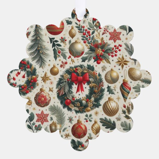 継ぎ目のないクリスマス装飾 オーナメントカード (裏面)