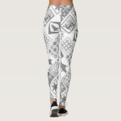 継ぎ目のないクリスマス要素の幾何学的スノーフレーク レギンス (裏面)