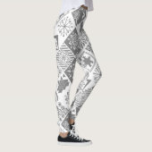 継ぎ目のないクリスマス要素の幾何学的スノーフレーク レギンス (右)