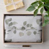 継ぎ目のないクリーム斑点のユーカリ葉 薄葉紙 (ギフト)