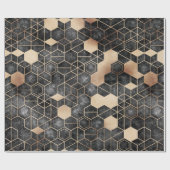継ぎ目のないグルンギー六角形パターンの等角図形 ラッピングペーパー (フラット)