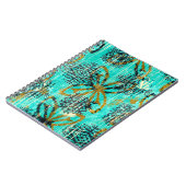 継ぎ目のないグルンジーな部族の絨毯のモチーフ。H ノートブック (左側)