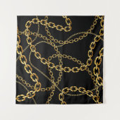 継ぎ目のないゴールデンエレガントチェーン、パターン。 タペストリー (正面)