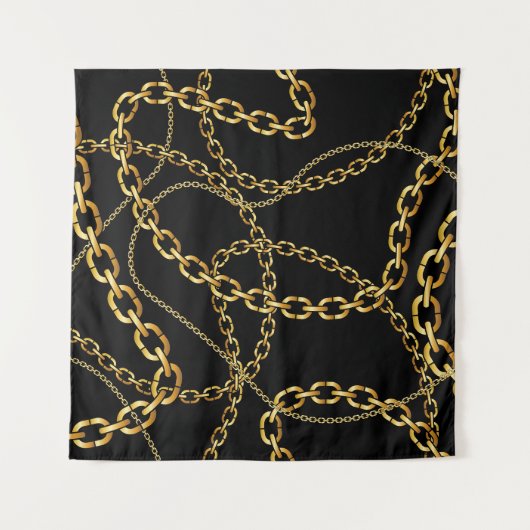 継ぎ目のないゴールデンエレガントチェーン、パターン。 タペストリー (正面)