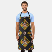 継ぎ目のないジオメトリパターン。抽象芸術組織設計 エプロン (着用した状態)