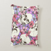 継ぎ目のないスカルの花 アクセントクッション (裏面(縦))