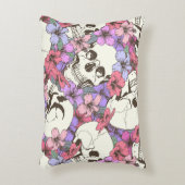 継ぎ目のないスカルの花 アクセントクッション (正面(垂直))