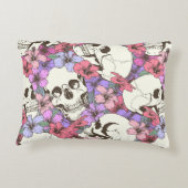 継ぎ目のないスカルの花 アクセントクッション (裏面)